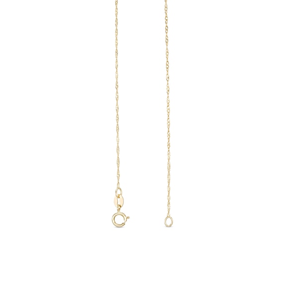 1.0mm Singapore Chain Necklace in Solid 10K Rose Gold - 18"