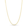 Adjustable 1.1mm Diamond-Cut Wheat Chain Necklace in Solid 14K Gold - 22"