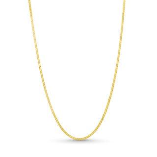 Adjustable 1.1mm Diamond-Cut Wheat Chain Necklace in Solid 14K Gold - 22"