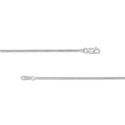 1.4mm Diamond-Cut Sparkle Chain Necklace in Solid 10K White Gold - 20"