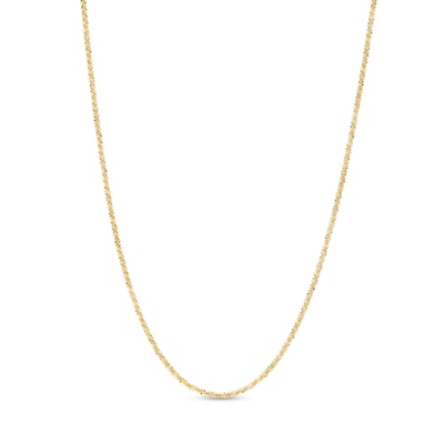 1.4mm Sparkle Chain Necklace in 10K Gold - 20"