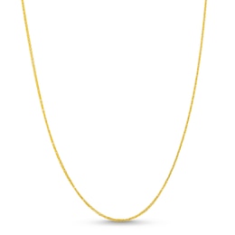 0.85mm Diamond-Cut Wheat Chain Necklace in Solid 10K Gold - 18&quot;