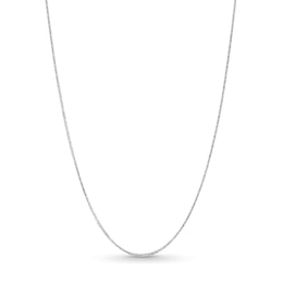 0.85mm Diamond-Cut Wheat Chain Necklace in Solid 10K White Gold - 18&quot;