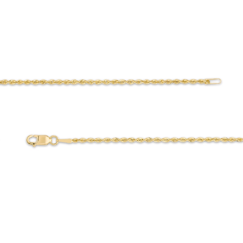 Main Image 3 of 012 Gauge Glitter Rope Chain Necklace in Hollow 14K Gold - 18&quot;