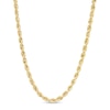 030 Gauge Glitter Rope Chain Necklace in Solid 14K Gold - 24"