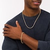 Thumbnail Image 1 of Men's 5.0mm Franco Snake Chain Necklace and Bracelet Set in Solid Stainless Steel  and Yellow IP - 24"
