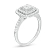 Thumbnail Image 2 of 0.95 CT. T.W. Princess-Cut Diamond Double Frame Engagement Ring in 14K White Gold