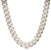Thumbnail Image 0 of 9.5mm Diamond-Cut Curb Chain Necklace in Hollow 14K Two-Tone Gold - 22"