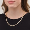 4.3mm Diamond-Cut Figarope Chain Necklace in Hollow 14K Gold - 22"