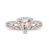 Thumbnail Image 2 of Enchanted Disney Aurora 6.0mm Trillion-Cut Morganite and 0.23 CT. T.W. Diamond Engagement Ring in 14K Two-Tone Gold