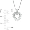 Thumbnail Image 2 of 0.25 CT. T.W. Diamond Heart Pendant in 10K White Gold