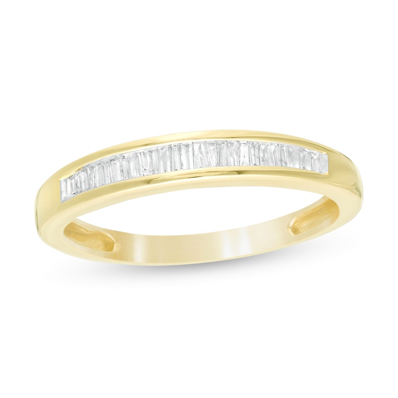 0.145 CT. T.W. Baguette Diamond Anniversary Band in 10K Gold|Peoples Jewellers