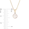 Thumbnail Image 2 of IMPERIAL® 7.5-8.0mm Akoya Cultured Pearl and Diamond Accent Pendant in 14K Gold