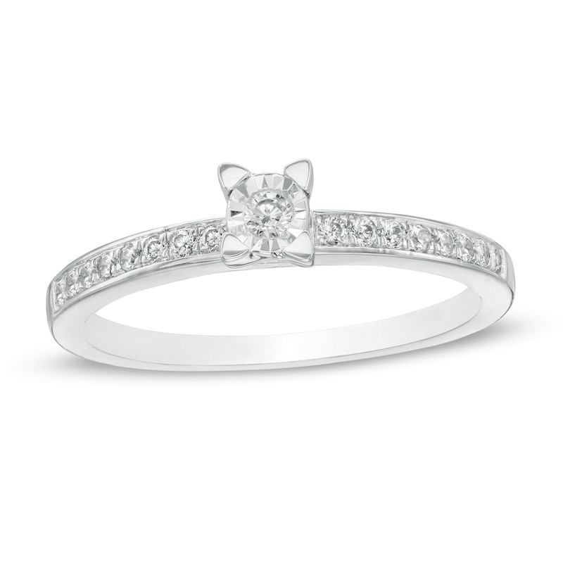 0.145 CT. T.W. Diamond Promise Ring in Sterling Silver|Peoples Jewellers