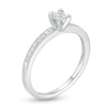 Thumbnail Image 2 of 0.145 CT. T.W. Diamond Promise Ring in Sterling Silver