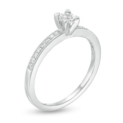 0.145 CT. T.W. Diamond Promise Ring in Sterling Silver