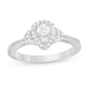 Thumbnail Image 0 of 0.40 CT. T.W. Composite Diamond Pear-Shaped Frame Collar Engagement Ring in 10K White Gold