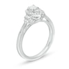 Thumbnail Image 2 of 0.40 CT. T.W. Composite Diamond Pear-Shaped Frame Collar Engagement Ring in 10K White Gold