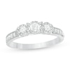 CT. T.W. Diamond Past Present Future® Engagement Ring in 10K White Gold