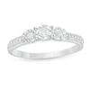 Thumbnail Image 1 of 0.23 CT. T.W. Diamond Past Present Future® Engagement Ring in 10K White Gold