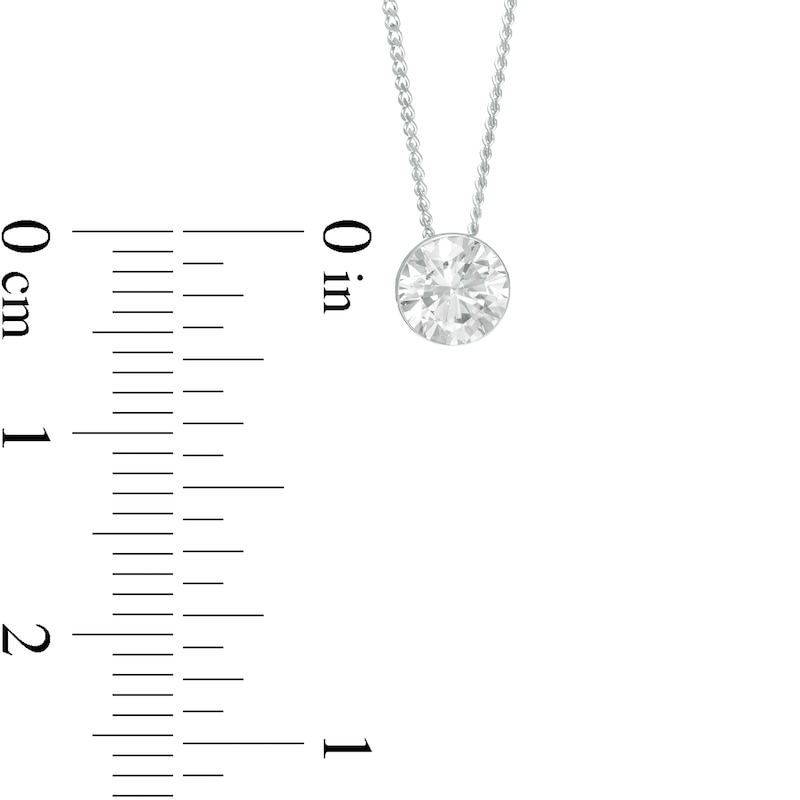 0.70 CT. Diamond Solitaire Pendant in 14K White Gold