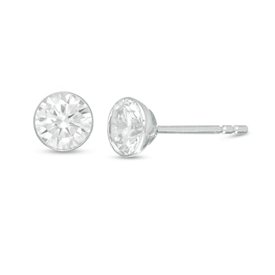 0.15 CT. T.W. Diamond Solitaire Stud Earrings in 14K White Gold