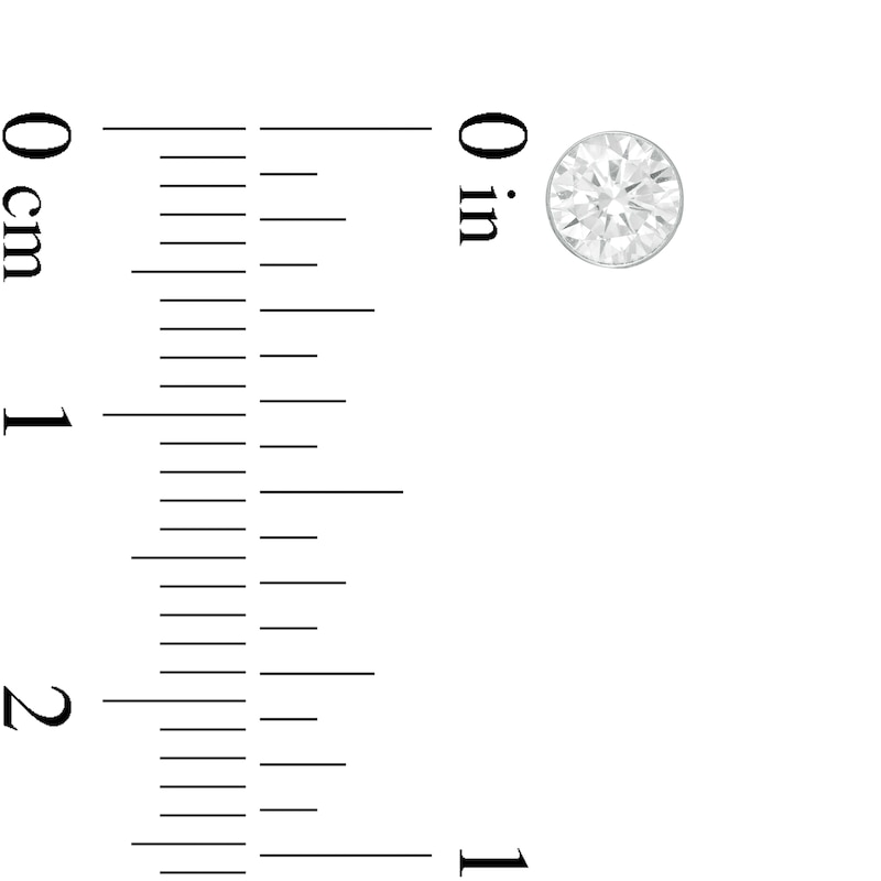 Main Image 3 of 0.15 CT. T.W. Diamond Solitaire Stud Earrings in 14K White Gold