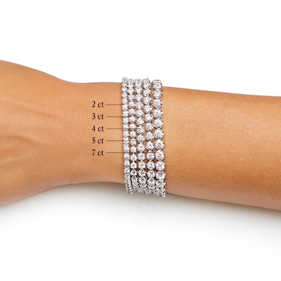 Marilyn Monroe™ Collection 1.95 CT. T.W. Diamond Tennis Bracelet in 10K White Gold