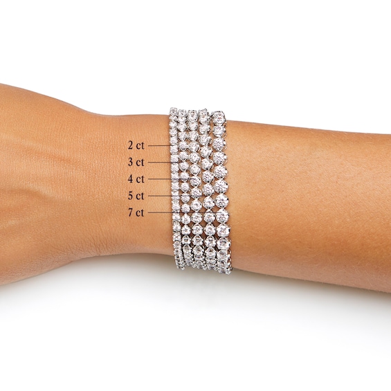 Marilyn Monroe™ Collection 1.95 CT. T.W. Diamond Tennis Bracelet in 10K White Gold