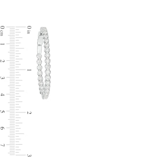 Marilyn Monroe™ Collection 2.00 CT. T.W. Journey Diamond Inside-Out Hoop Earrings in 10K White Gold