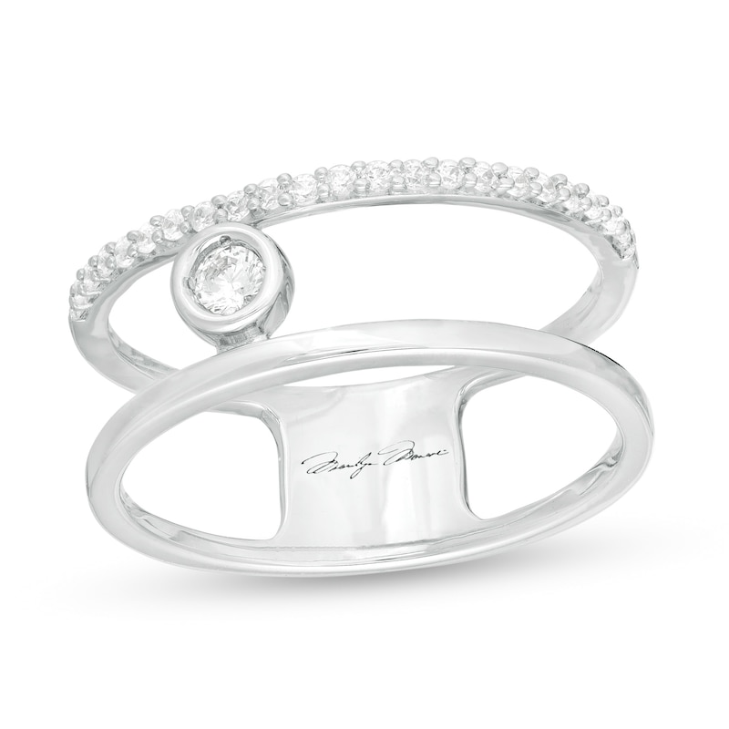 Marilyn Monroe™ Collection 0.20 CT. T.W. Diamond Ring in 10K White Gold|Peoples Jewellers
