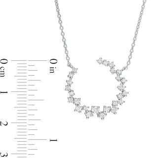 Marilyn Monroe™ Collection 0.40 CT. T.W. Diamond Scatter Necklace in 10K White Gold