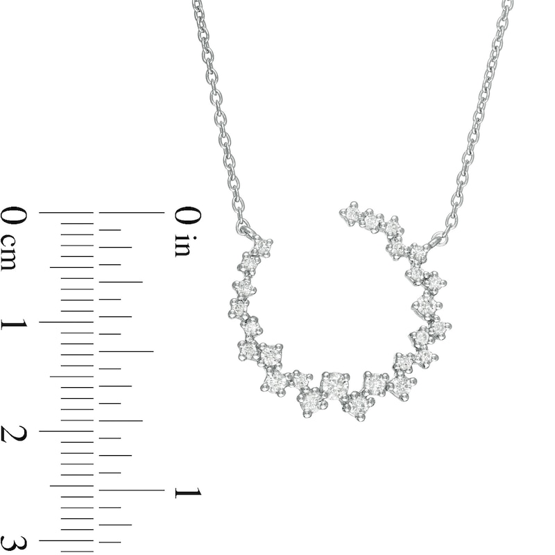 Marilyn Monroe™ Collection 0.40 CT. T.W. Diamond Scatter Necklace in 10K White Gold