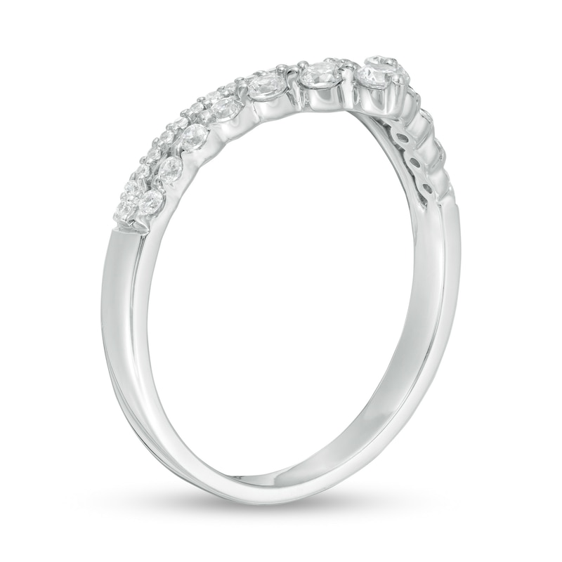 0.29 CT. T.W. Diamond Chevron Ring in Sterling Silver|Peoples Jewellers
