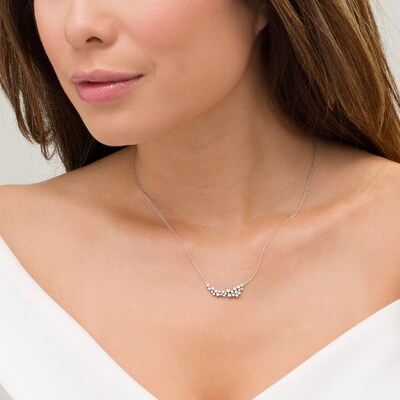 Marilyn Monroe™ Collection 0.50 CT. T.W. Diamond Graduated Necklace in 10K White Gold