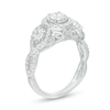 Thumbnail Image 2 of 1.00 CT. T.W. Diamond Past Present Future® Frame Twist Engagement Ring in 10K White Gold