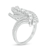 Marilyn Monroe™ Collection 1.00 CT. T.W. Journey Diamond Bypass Ring in 10K White Gold