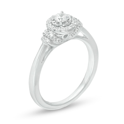 0.40 CT. T.W. Diamond Frame Engagement Ring in 10K White Gold