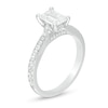 1.26 CT. T.W. Certified Emerald-Cut Diamond Vintage-Style Engagement Ring in 14K White Gold (I/I1)