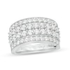 Marilyn Monroe™ Collection 1.95 CT. T.W. Diamond Multi-Row Vintage-Style Anniversary Band in 14K White Gold