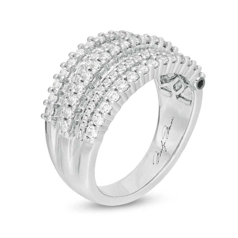 Marilyn Monroe™ Collection 0.95 CT. T.W. Diamond Multi-Row Anniversary Ring in 14K White Gold|Peoples Jewellers