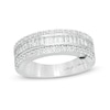 Marilyn Monroe™ Collection 0.69 CT. T.W. Diamond Multi-Row Anniversary Band in 14K White Gold