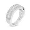 Thumbnail Image 1 of Marilyn Monroe™ Collection 0.69 CT. T.W. Diamond Multi-Row Anniversary Band in 14K White Gold