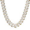 11.3mm Diamond-Cut Curb Chain Necklace in Hollow 14K Two-Tone Gold - 24"