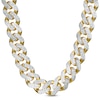 13.5mm Diamond-Cut Curb Chain Necklace in Hollow 14K Two-Tone Gold - 24"