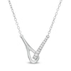 Love + Be Loved CT. T.W. Diamond Loop Necklace in Sterling Silver