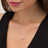 Love + Be Loved CT. T.W. Diamond Loop Necklace in Sterling Silver