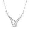 Thumbnail Image 1 of Love + Be Loved 0.25 CT. T.W. Diamond Loop Necklace in Sterling Silver