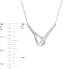 Thumbnail Image 3 of Love + Be Loved 0.25 CT. T.W. Diamond Loop Necklace in Sterling Silver