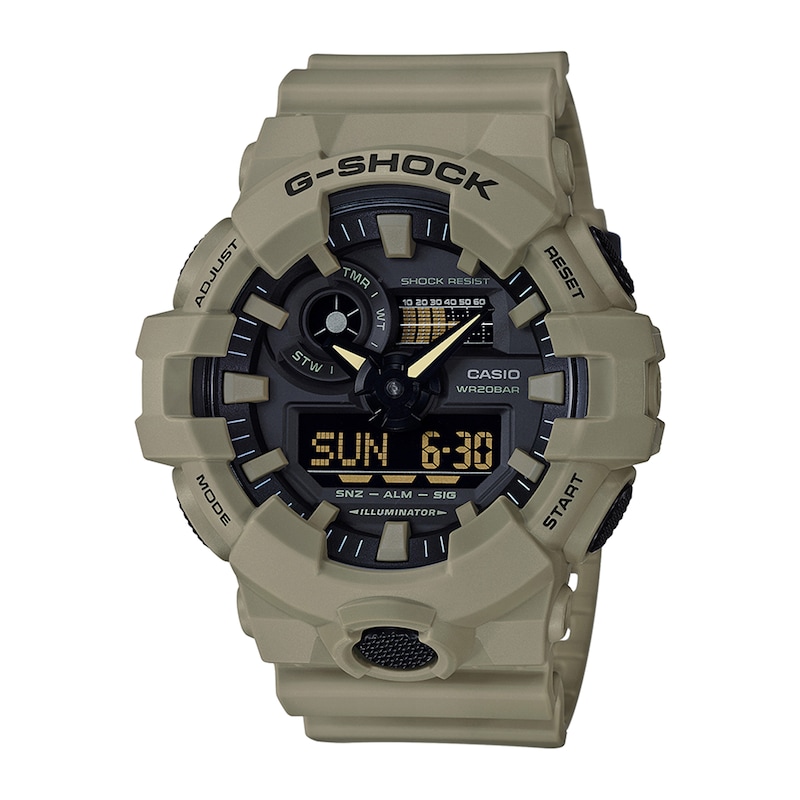 Men's Casio G-Shock Classic Brown Resin Strap Watch with Black Dial (Model: GA700UC-5A)|Peoples Jewellers
